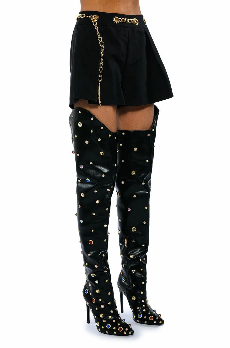 BETTER DAYS FLOUNCE SHORT WITH CHAIN BELT 6 BETTER DAYS FLOUNCE SHORT WITH CHAIN BELT - Image 6