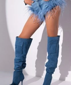 BIG ENERGY FEATHER JEAN SHORT