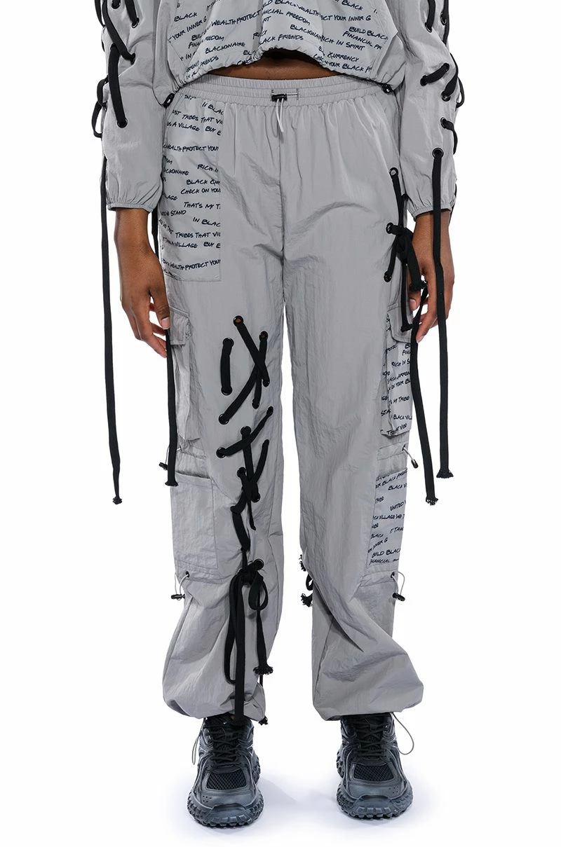 BLACK VILLAGE FOUNDATION LOGO LACE UP DETAIL JOGGER 1 BLACK VILLAGE FOUNDATION LOGO LACE UP DETAIL JOGGER