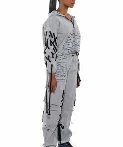 BLACK VILLAGE FOUNDATION LOGO LACE UP DETAIL JOGGER 12 BLACK VILLAGE FOUNDATION LOGO LACE UP DETAIL JOGGER -FINESSE-shop black village foundation logo lace up detail jogger grey 4 4