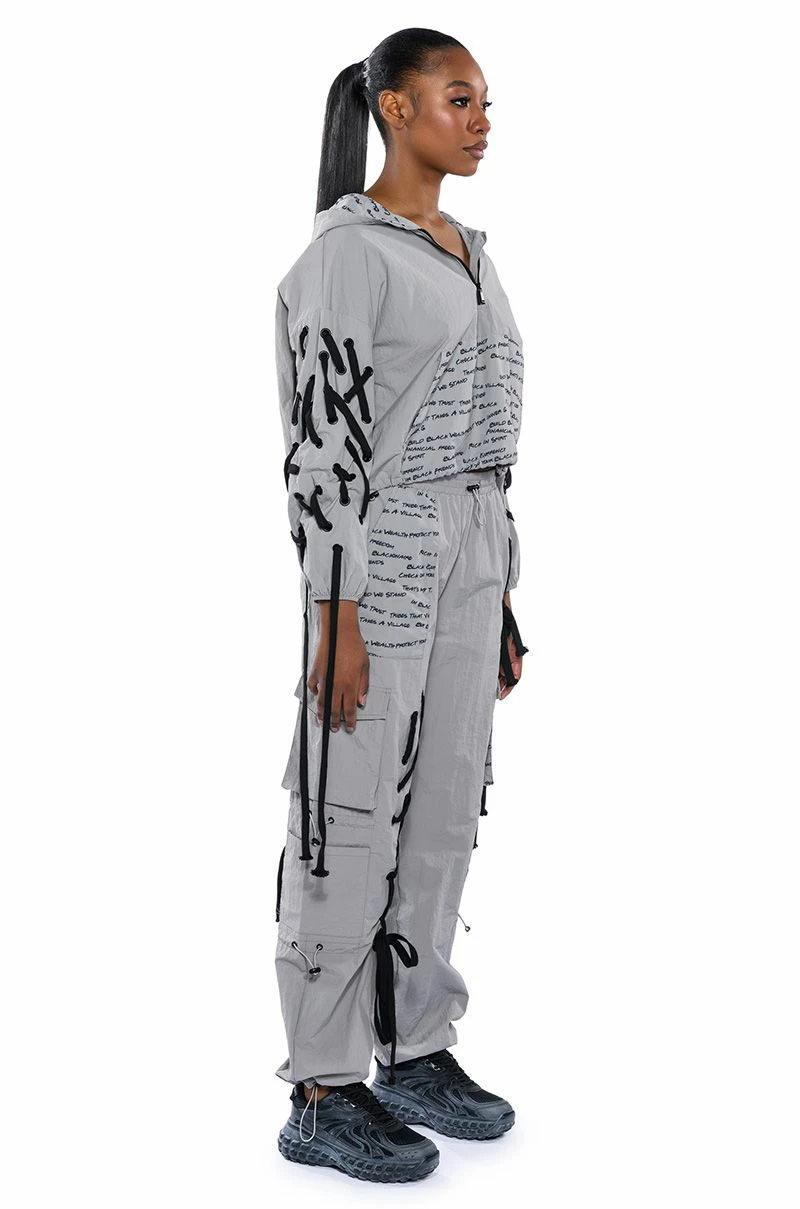 BLACK VILLAGE FOUNDATION LOGO LACE UP DETAIL JOGGER 4 BLACK VILLAGE FOUNDATION LOGO LACE UP DETAIL JOGGER - Image 4