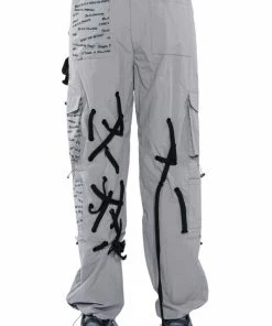 BLACK VILLAGE FOUNDATION LOGO LACE UP DETAIL JOGGER 15 BLACK VILLAGE FOUNDATION LOGO LACE UP DETAIL JOGGER -FINESSE-shop black village foundation logo lace up detail jogger grey 7 7