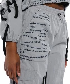 BLACK VILLAGE FOUNDATION LOGO LACE UP DETAIL JOGGER 17 BLACK VILLAGE FOUNDATION LOGO LACE UP DETAIL JOGGER -FINESSE-shop black village foundation logo lace up detail jogger grey 9 9