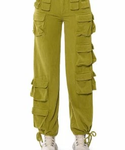 BLAKELY WIDE LEG CARGO PANT -FINESSE-shop blakely wide leg cargo pant green 5 5