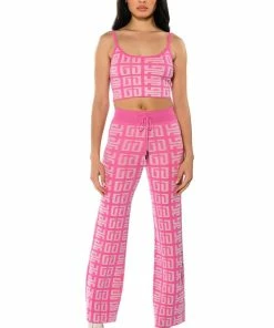 BLOWN AWAY WIDE LEG KNIT PANT -FINESSE-shop blown away wide leg knit pant pink 3 3