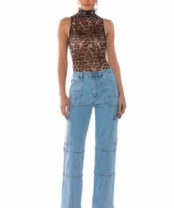 BLUE JEAN BABY WIDE LEG UTILITY JEANS -FINESSE-shop blue jean baby wide leg utility jeans medium blue denim 3 3