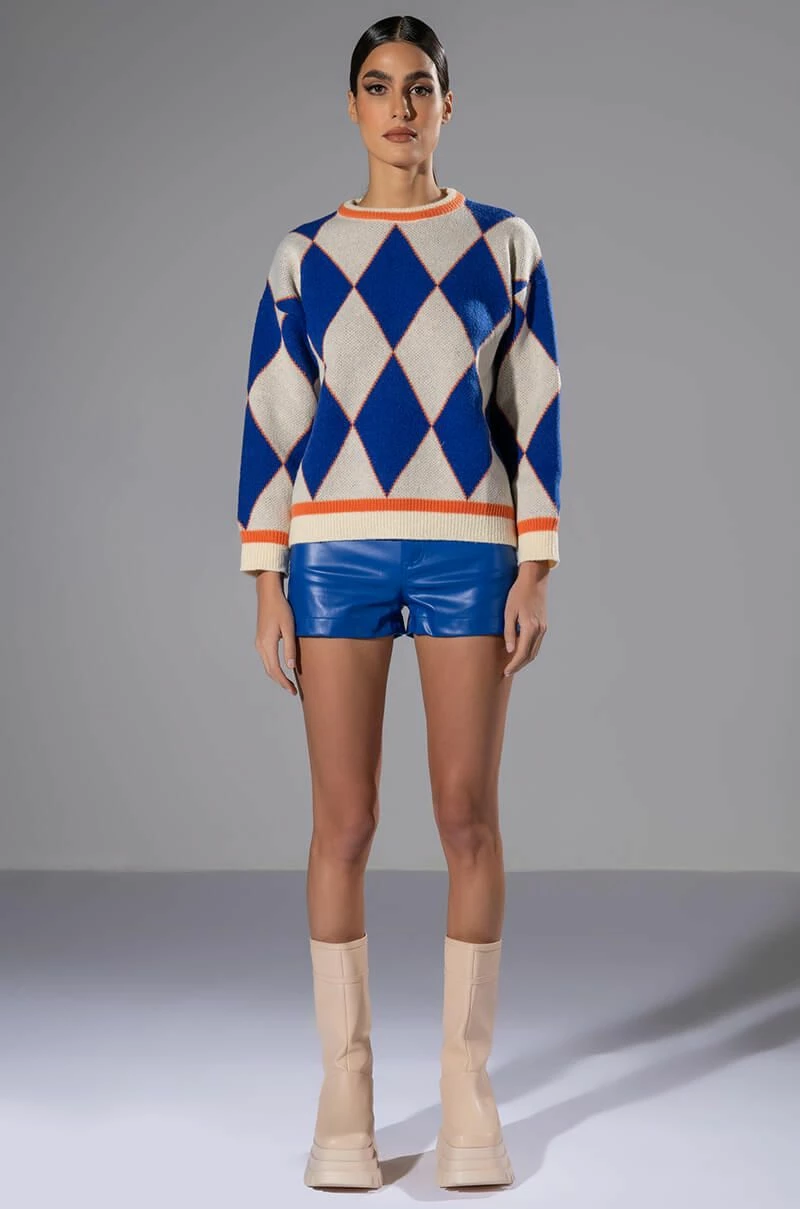 BLUE MOOD FAUX LEATHER SHORT 4 BLUE MOOD FAUX LEATHER SHORT - Image 4