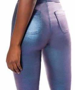 BORN TO SHINE METALLIC SKINNY PANTS IN BLUE 9 BORN TO SHINE METALLIC SKINNY PANTS IN BLUE -FINESSE-shop born to shine metallic skinny pants in blue blue 6 6