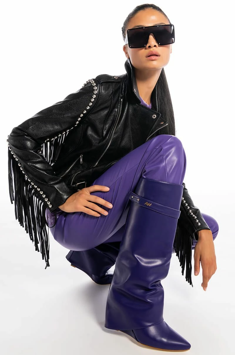 BOSS UP FAUX LEATHER PANTS 2 BOSS UP FAUX LEATHER PANTS - Image 2
