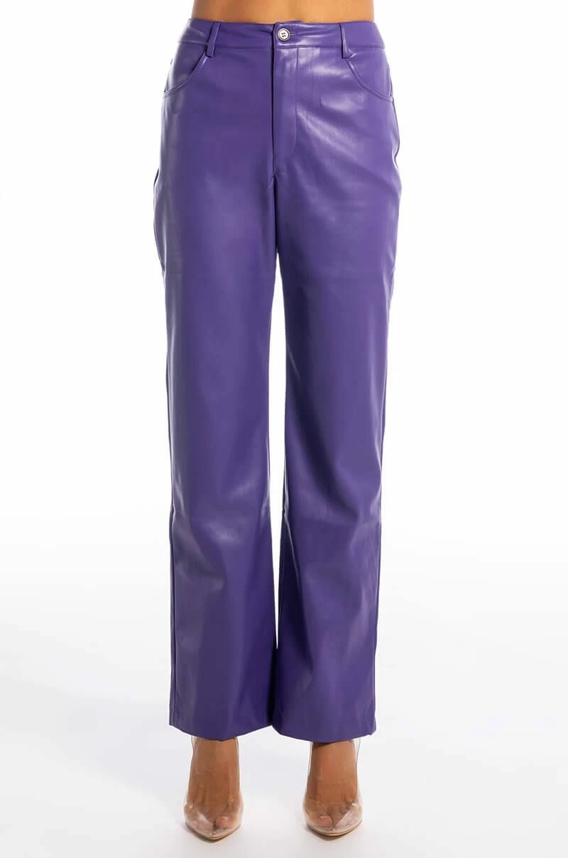 BOSS UP FAUX LEATHER PANTS 4 BOSS UP FAUX LEATHER PANTS - Image 4