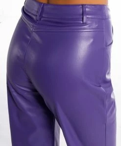 BOSS UP FAUX LEATHER PANTS 14 BOSS UP FAUX LEATHER PANTS -FINESSE-shop boss up faux leather pants purple 8 8