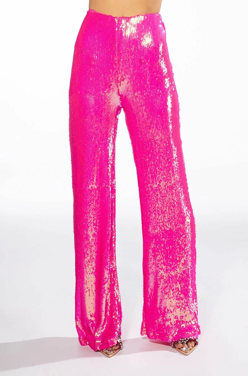 BRIGHT BRIGHT PINK SEQUIN TROUSER 1 BRIGHT BRIGHT PINK SEQUIN TROUSER