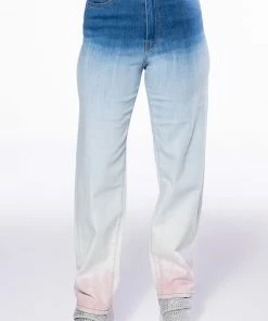 BROOKLYNNE OMBRE HIGH RISE JEANS -FINESSE-shop brooklynne ombre high rise jeans blue 3 3