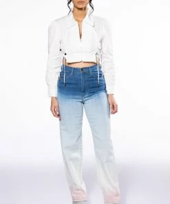 BROOKLYNNE OMBRE HIGH RISE JEANS -FINESSE-shop brooklynne ombre high rise jeans blue 7 7