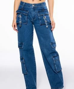 CALYPSO MID RISE WIDE LEG JEANS
