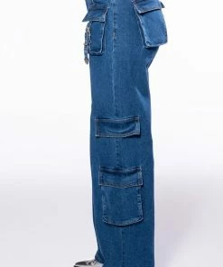 CALYPSO MID RISE WIDE LEG JEANS -FINESSE-shop calypso mid rise wide leg jeans dark blue 4 4