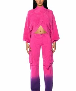 CANDY DREAMS RELAXED CARGO JEANS -FINESSE-shop candy dreams relaxed cargo jeans pink multi 3 3