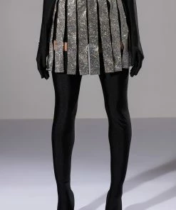 CAPTAIN OF THE TEAM RHINESTONE MINI SKIRT