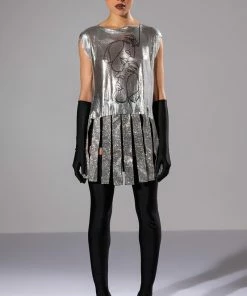 CAPTAIN OF THE TEAM RHINESTONE MINI SKIRT -FINESSE-shop captain of the team rhinestone mini skirt silver 3 3