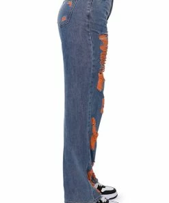 CAREFREE DISTRESSED COLOR RELAXED FIT JEANS -FINESSE-shop carefree distressed color relaxed fit jeans medium blue denim 6 6