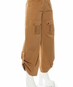 CARGO CHIC WIDE LEG PANTS -FINESSE-shop cargo chic wide leg pants beige 5 5