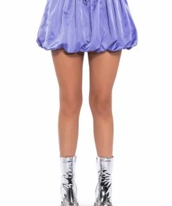 CASUALLY CUTE NYLON MINI SKIRT -FINESSE-shop casually cute nylon mini skirt light purple 5 5