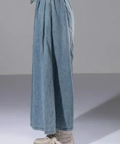 CECE PULL ON SUPER WIDE DENIM PANT -FINESSE-shop cece pull on super wide denim pant light blue denim 5 5