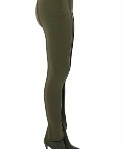CELINE HIGH RISE SLIT PANT -FINESSE-shop celine high rise slit pant olive 6 6