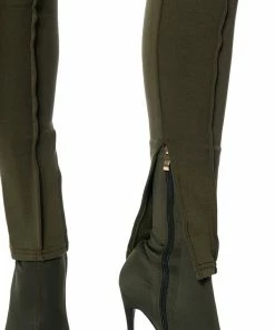 CELINE HIGH RISE SLIT PANT -FINESSE-shop celine high rise slit pant olive 8 8