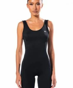 CHAMPION BODYCON ALL-IN-ONE ROMPER -FINESSE-shop champion bodycon all in one romper black 4 4