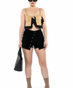 CHARLIE BUTTON FRONT MINI SKORT 9 CHARLIE BUTTON FRONT MINI SKORT -FINESSE-shop charlie button front mini skort black 3 3