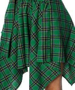 CHARLY MINI PLAID SKIRT -FINESSE-shop charly mini plaid skirt green 7 7