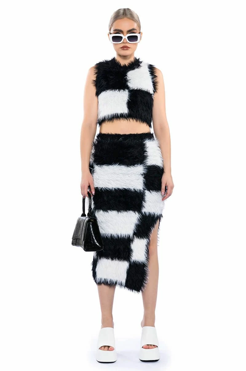 CHECKMATE SIR FUZZY MIDI SKIRT 3 CHECKMATE SIR FUZZY MIDI SKIRT - Image 3