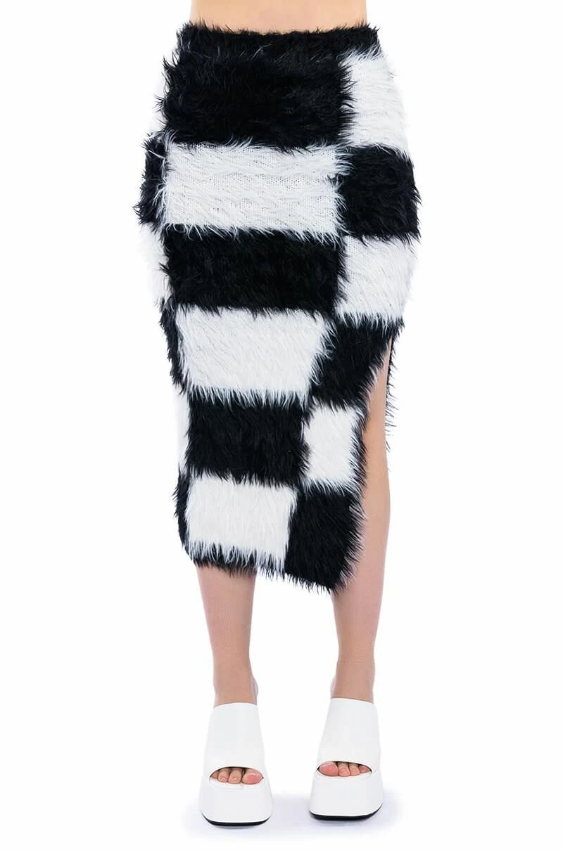 CHECKMATE SIR FUZZY MIDI SKIRT 6 CHECKMATE SIR FUZZY MIDI SKIRT - Image 6