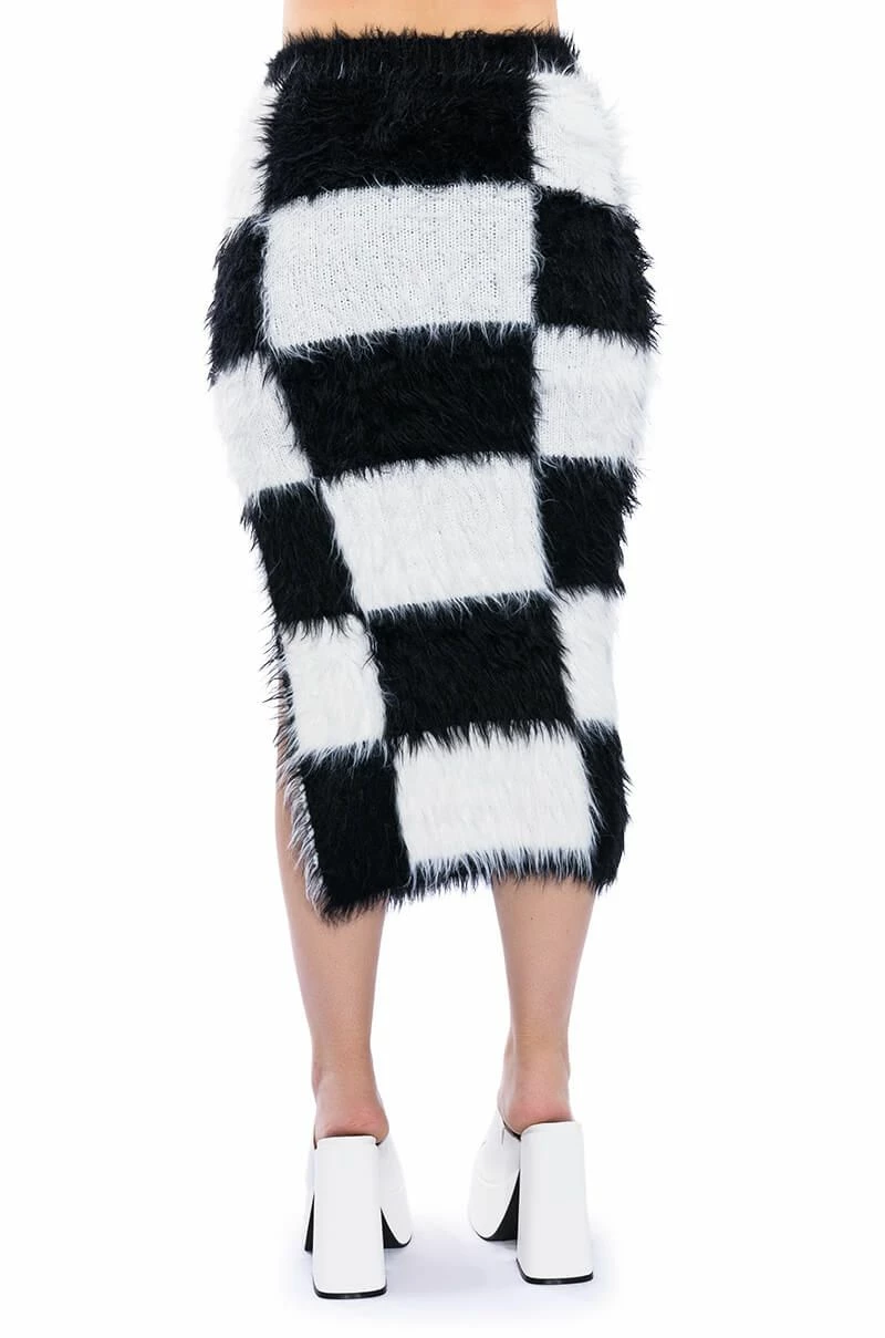 CHECKMATE SIR FUZZY MIDI SKIRT 9 CHECKMATE SIR FUZZY MIDI SKIRT - Image 9