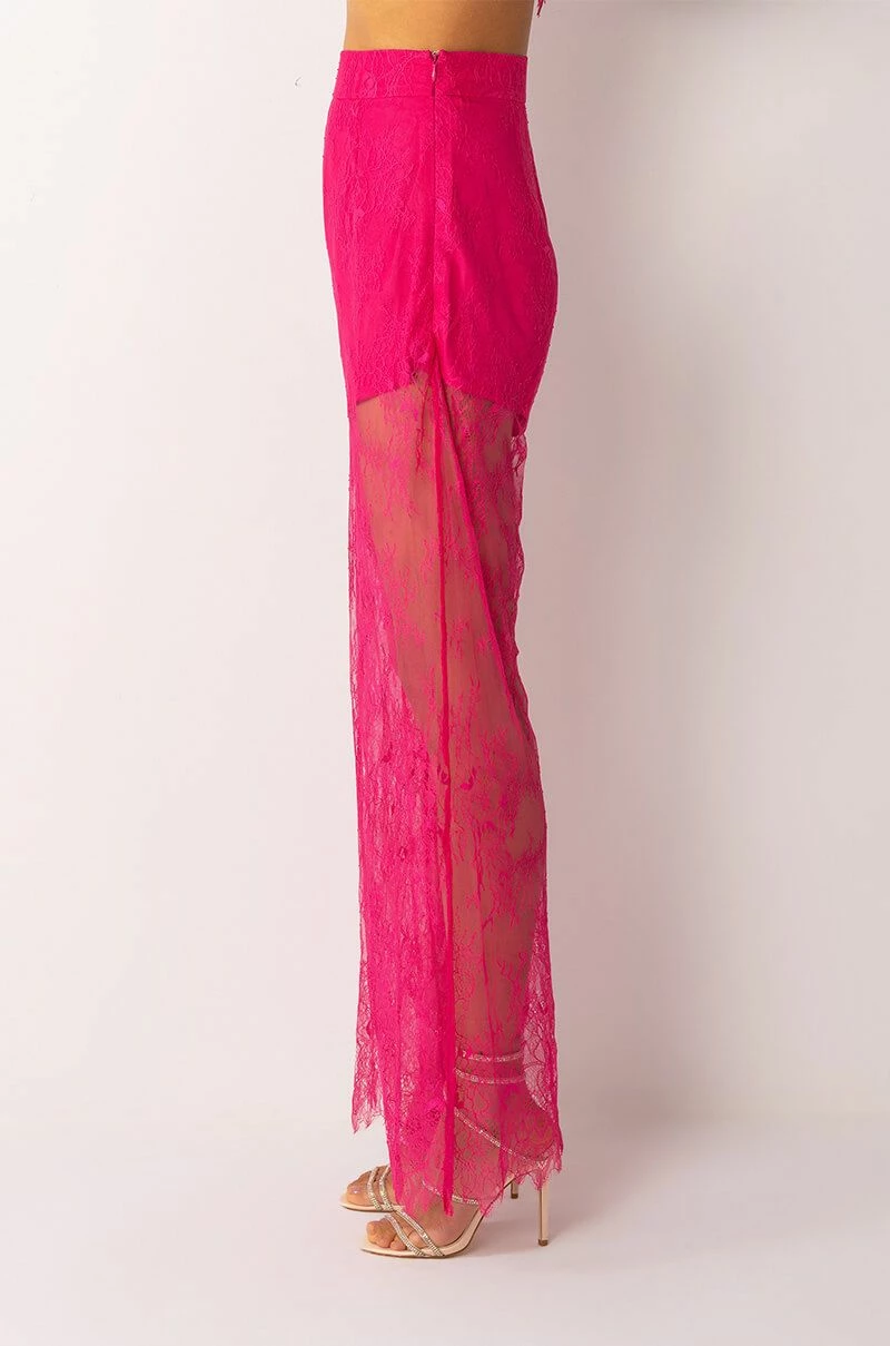 CHIC LIFE ALL OVER LACE HIGH WAIST WIDE LEG TROUSER 4 CHIC LIFE ALL OVER LACE HIGH WAIST WIDE LEG TROUSER - Image 4