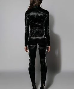 CHOOSE ME FAUX LEATHER CATSUIT -FINESSE-shop choose me faux leather catsuit black 5 5