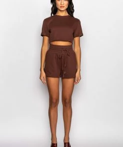 CICI SWEATSHORT 15 CICI SWEATSHORT -FINESSE-shop cici sweatshort brown 8 8