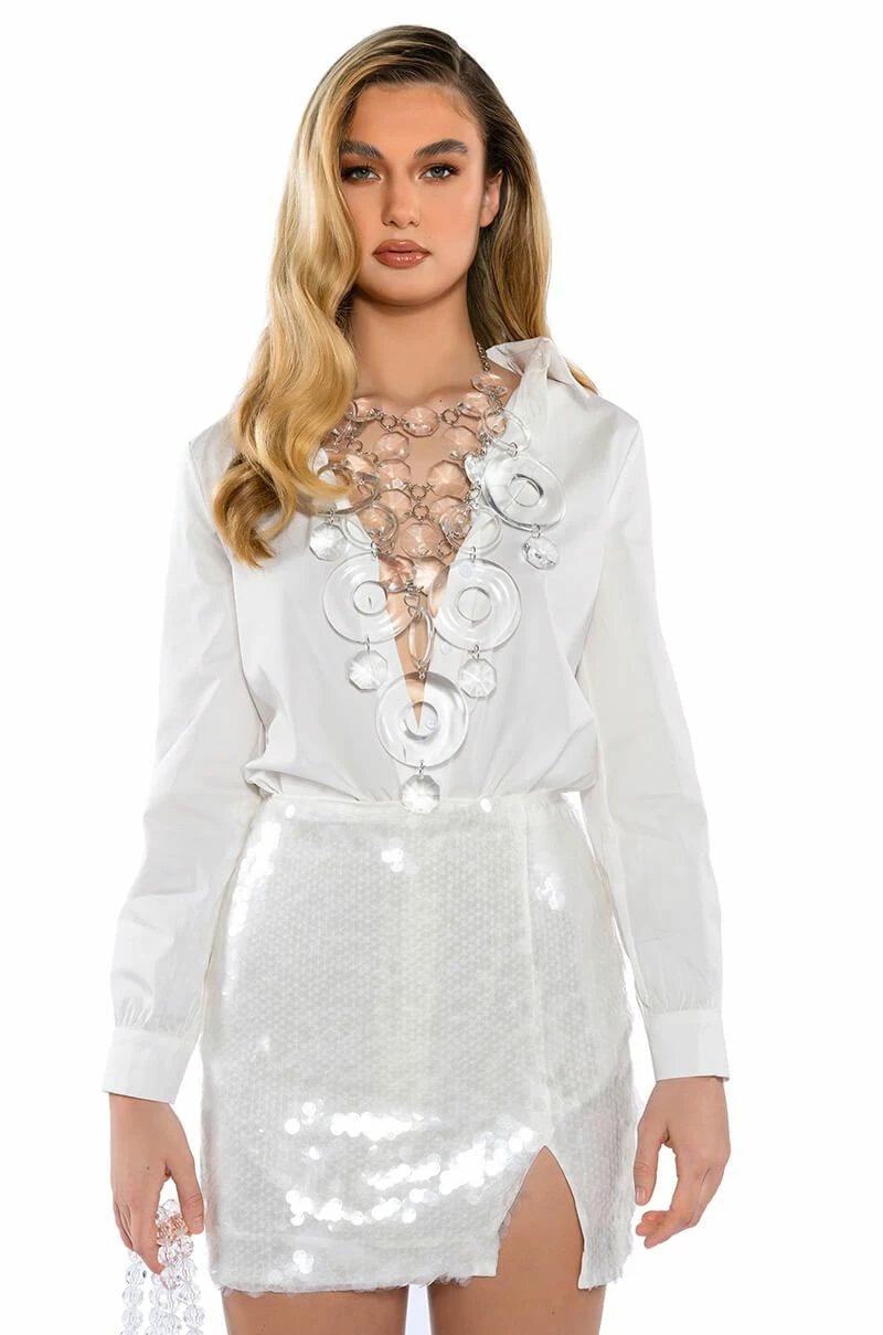 COLD AS ICE SEQUIN MINI SKIRT 5 COLD AS ICE SEQUIN MINI SKIRT - Image 5