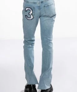 COLLEGIATE OUT OF YOUR LEAGUE HIGH RISE STRAIGHT LEG JEAN -FINESSE-shop collegiate out of your league high rise straight leg jean medium blue denim 8 8 c1 c1 c1 c1 c1