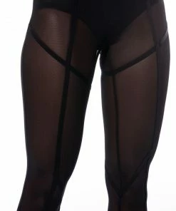 COME ALIVE SEAMED MESH LEGGING -FINESSE-shop come alive seamed mesh legging black 7 7