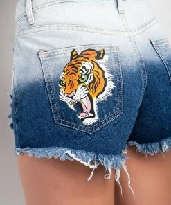 COME CLEAN OMBRE WASH CUT OFF DENIM SHORT -FINESSE-shop come clean ombre wash cut off denim short medium blue denim 7 7