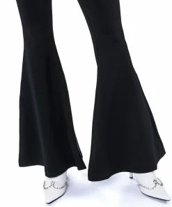 COOL AND CAUSAL FLARE LEGGING -FINESSE-shop cool and causal flare legging black 10 10