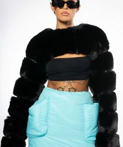 CORI POCKET PUFFER SKIRT 11 CORI POCKET PUFFER SKIRT -FINESSE-shop cori pocket puffer skirt light blue 3 3