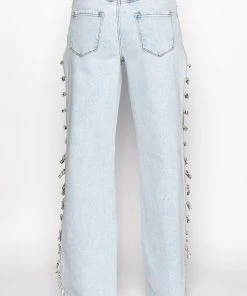 COVERED IN DIAMONDS RELAXED JEANS -FINESSE-shop covered in diamonds relaxed jeans light blue denim 7 7
