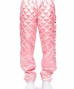COZY MODE QUILTED SATIN BREAKAWAY JOGGER IN PINK 14 COZY MODE QUILTED SATIN BREAKAWAY JOGGER IN PINK -FINESSE-shop cozy mode quilted satin breakaway jogger in pink pink 6 6