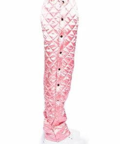 COZY MODE QUILTED SATIN BREAKAWAY JOGGER IN PINK 15 COZY MODE QUILTED SATIN BREAKAWAY JOGGER IN PINK -FINESSE-shop cozy mode quilted satin breakaway jogger in pink pink 7 7