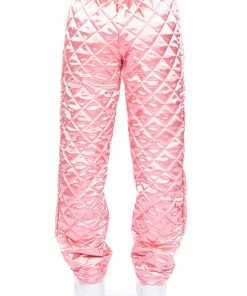 COZY MODE QUILTED SATIN BREAKAWAY JOGGER IN PINK 16 COZY MODE QUILTED SATIN BREAKAWAY JOGGER IN PINK -FINESSE-shop cozy mode quilted satin breakaway jogger in pink pink 8 8