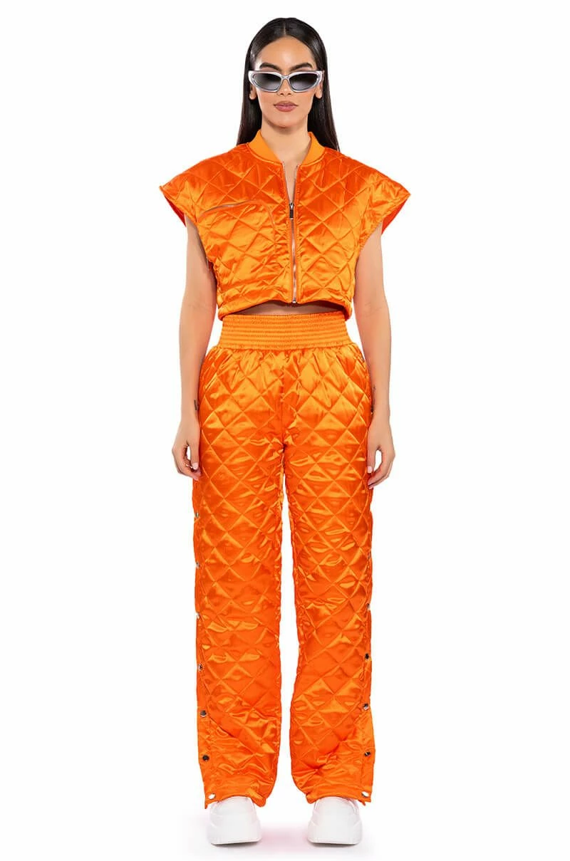COZY MODE QUILTED SATIN VEST 5 COZY MODE QUILTED SATIN VEST - Image 5