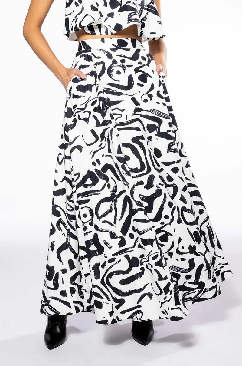 DALI'S MUSE BANDEAU ABSTRACT MAXI SKIRT 1 DALI'S MUSE BANDEAU ABSTRACT MAXI SKIRT